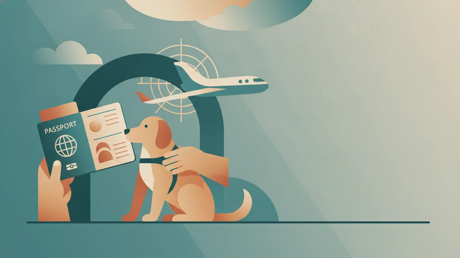 Ilustração sobre Política da Air France e KLM para animais de assistência: ESA e cão de serviço