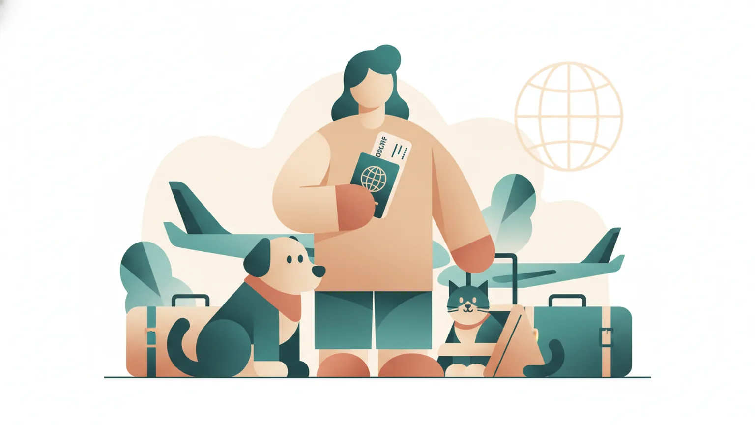 Ilustração sobre Política da Iberia para animais de assistência: ESA, cão de assistência e pets
