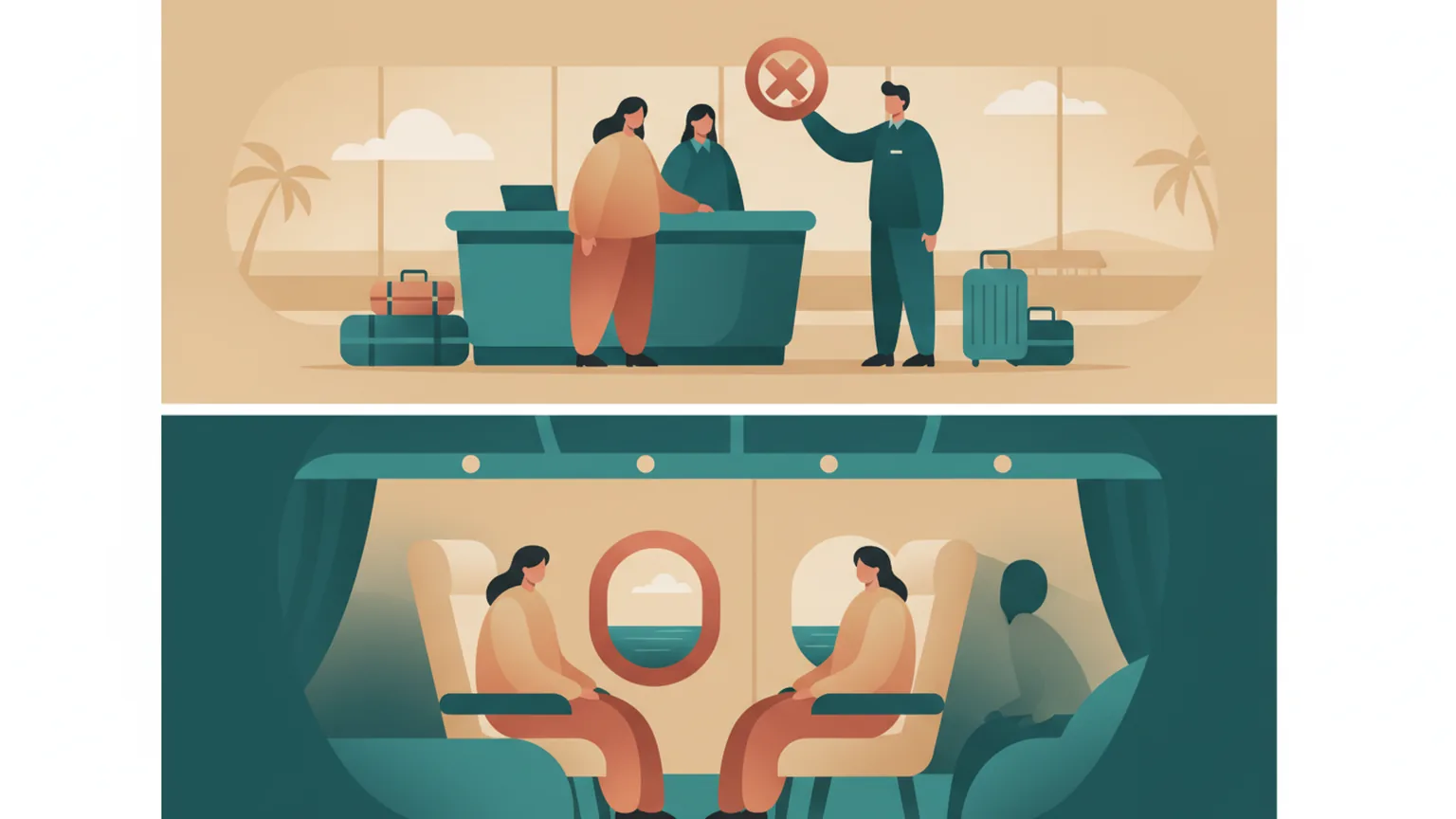 Ilustração sobre Negativa de embarque: o que fazer