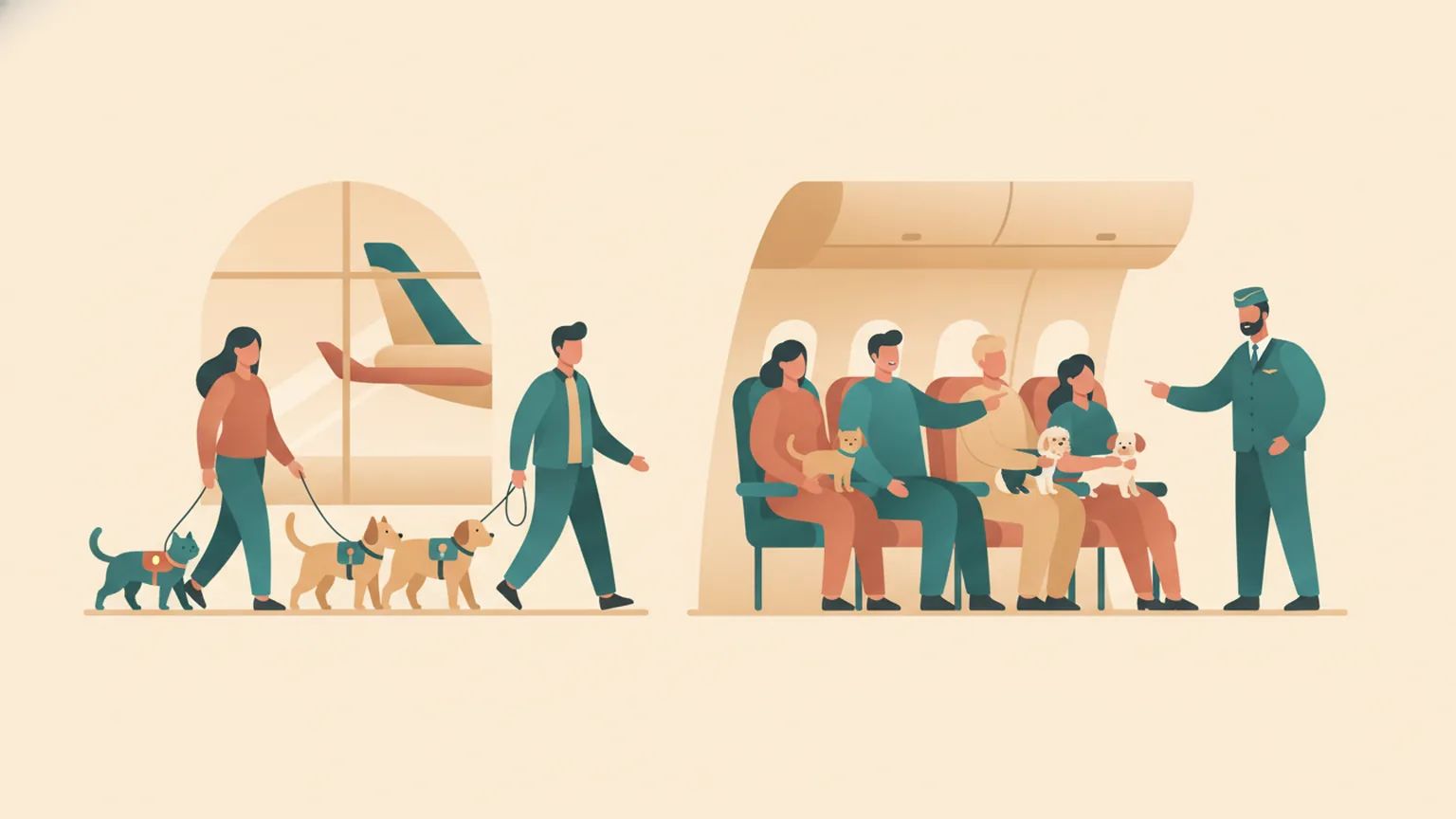 Ilustração sobre Política da Azul para animal de assistência: guia completo 2026