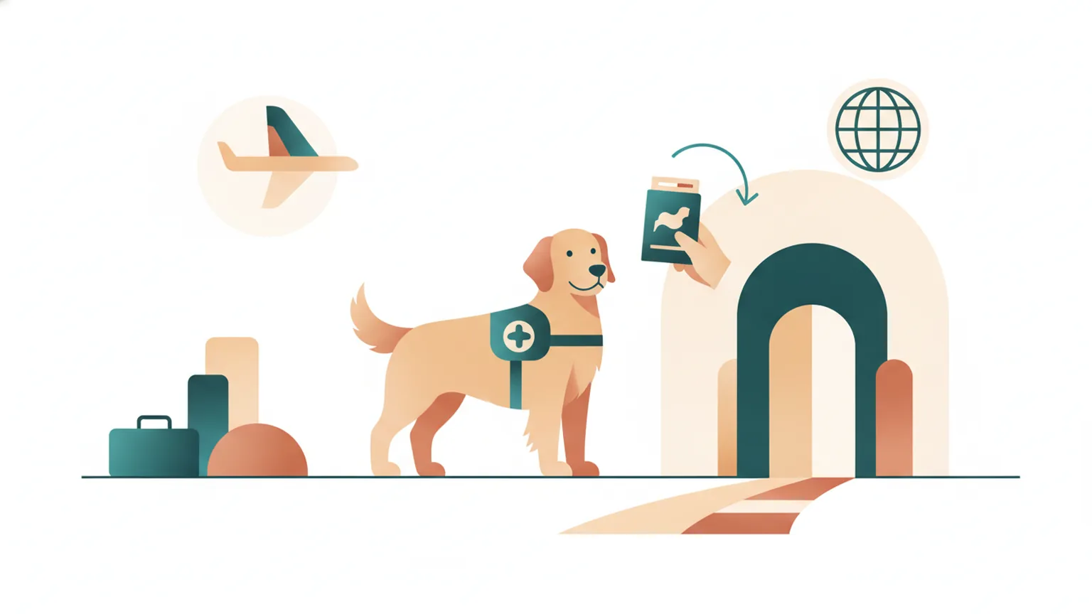 Ilustração sobre Portugal: animal de assistência